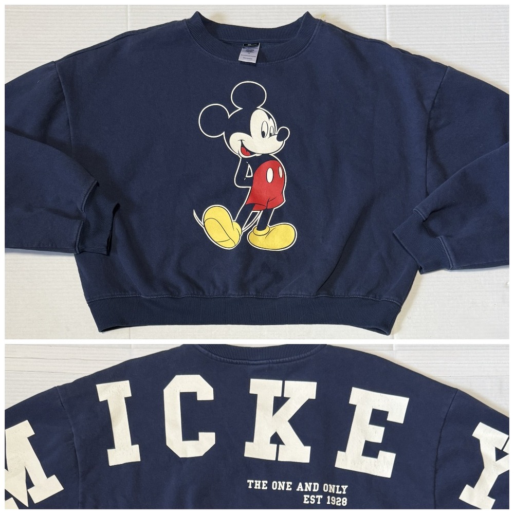 DISNEY MICKEY MOUSE Sweatshirt - Vintage 90s Varsity Back Graphic Oversized - XL